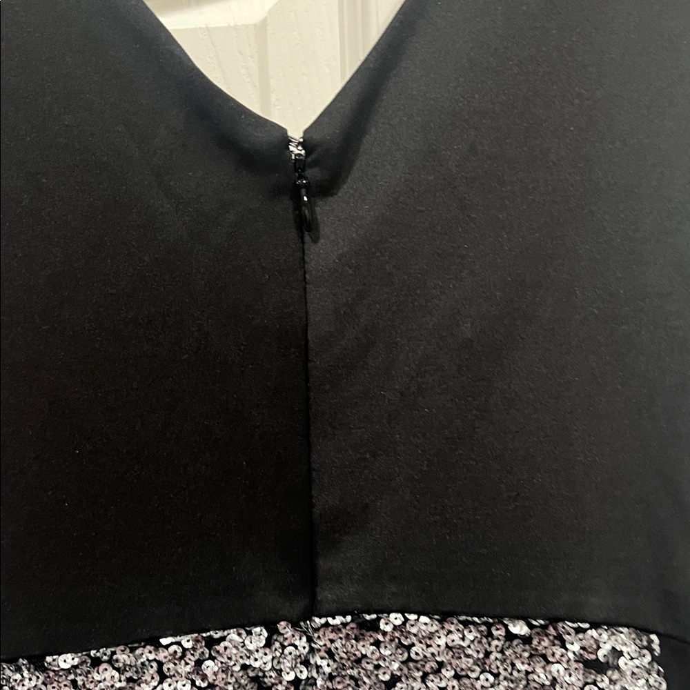 Metaphor Black and Silver Sequin Mini Dress - Picture 7 of 10